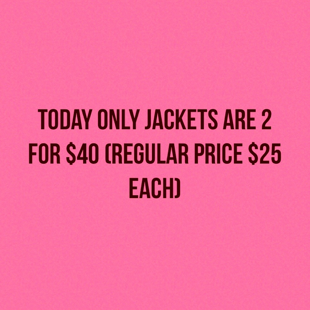 Jacket Sale!!